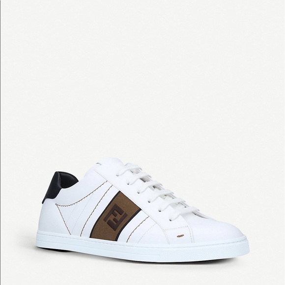 New Mens Fendi Logoprint Leather 